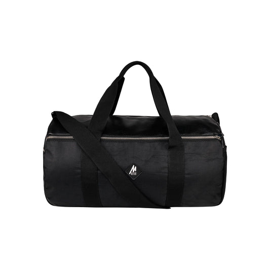 Mike Forge Leather Gym Bag - Black