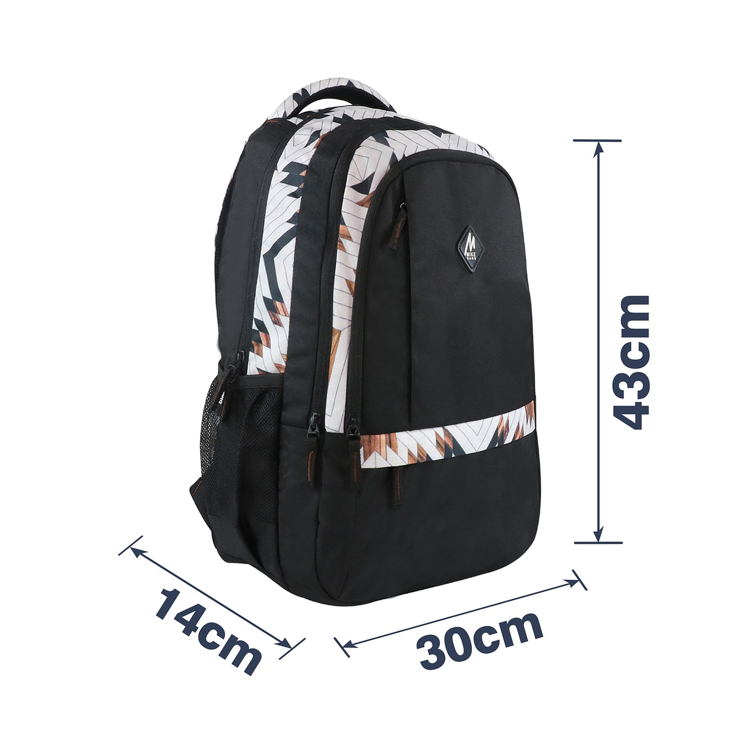 Mike Rage Geometrical lines Backpack - Black