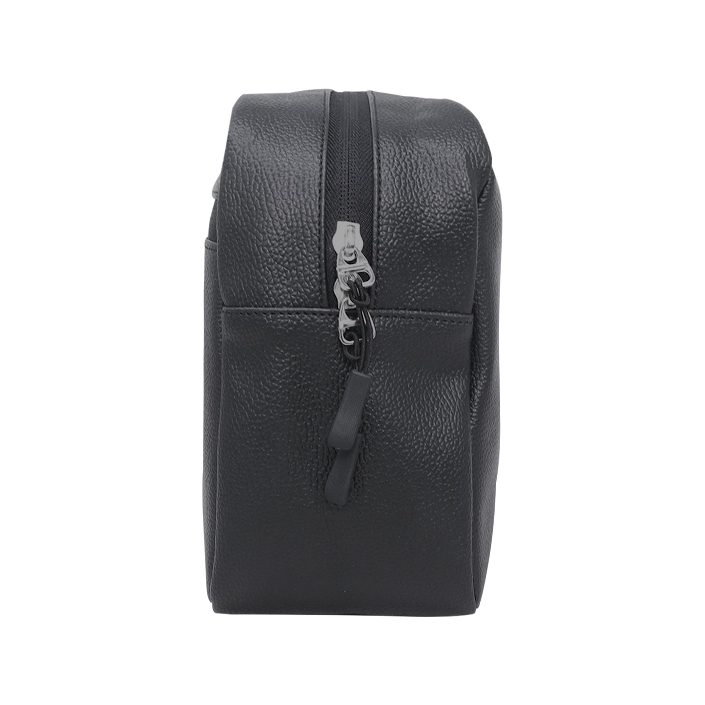 Mike Leather Make Up Pouch-Black