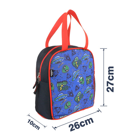 Image of Smily kiddos joy lunch bag- Alien theme - Blue