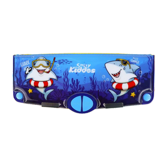 Smily Kiddos Pop Out Pencil box Shark Theme - Blue