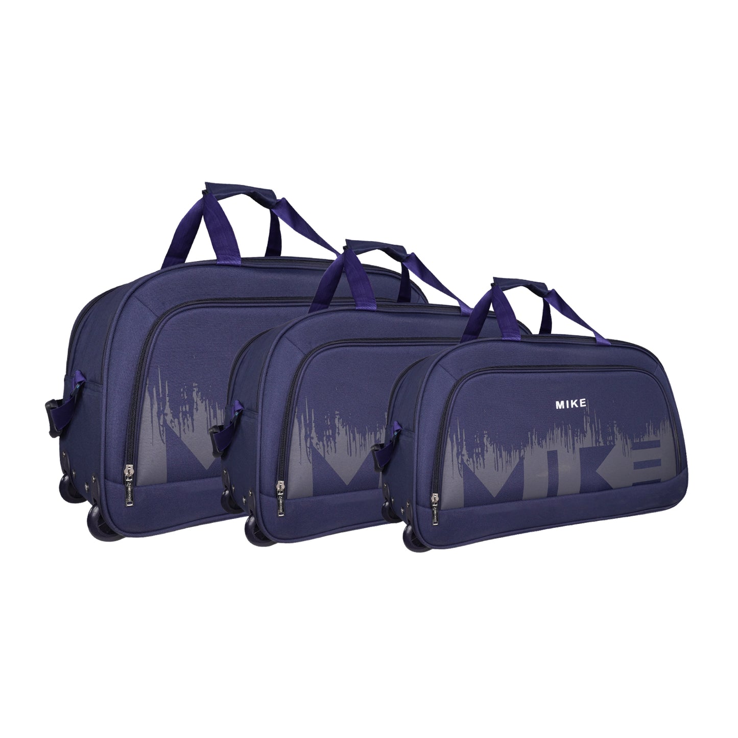 Mike City Cruiser Duffle Trolley Bag Set of 3 – Navy Blue