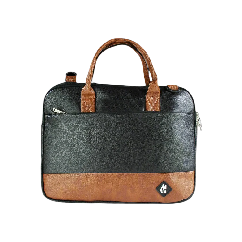 Mike Executive File Bag - Black & Tan