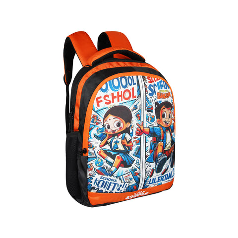 Image of Licensed Chhota Bheem Preschool Backpack – Vibrant Orange Kid's School Bag