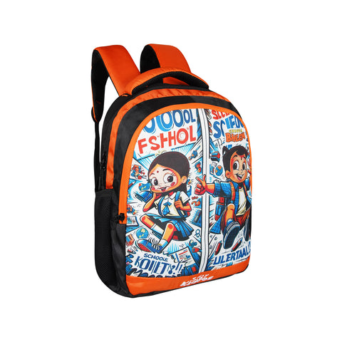 Image of Licensed Chhota Bheem Preschool Backpack – Vibrant Orange Kid's School Bag