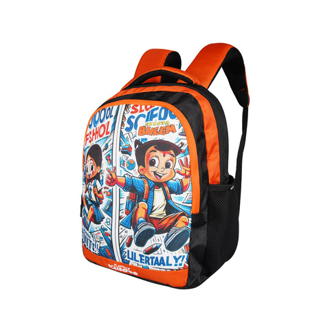 Image of Licensed Chhota Bheem Preschool Backpack – Vibrant Orange Kid's School Bag