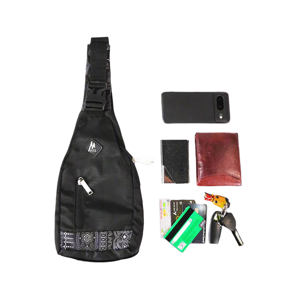Mike Wilder Cross Body Sling Bag - Black