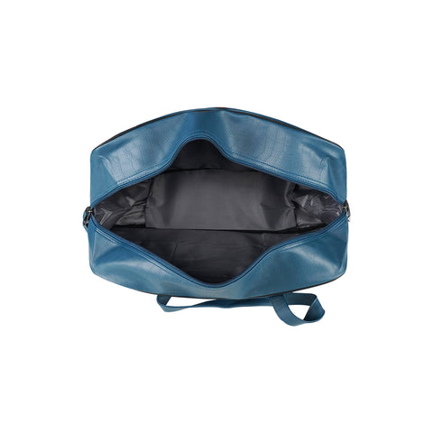 Image of Mike PU Leather 32L Fizz Duffle Bag - Indigo