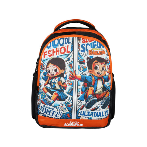 Image of Licensed Chhota Bheem Preschool Backpack – Vibrant Orange Kid's School Bag