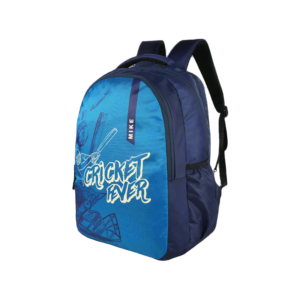 Mike Active Backpack Cricket Theme  - Navy Blue