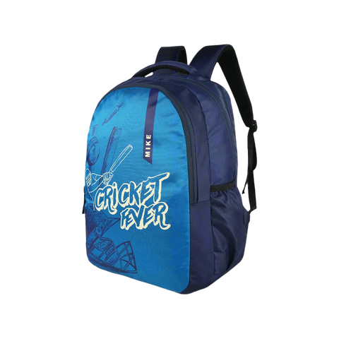 Image of Mike Active Backpack Cricket Theme  - Navy Blue