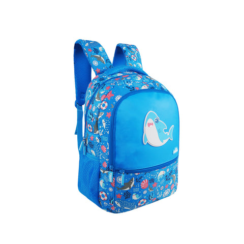 Image of Baby Shark Backpack (16L) | Lightweight & Durable Kid's School Bag | Spacious, Comfortable & Trendy Bag - Blue