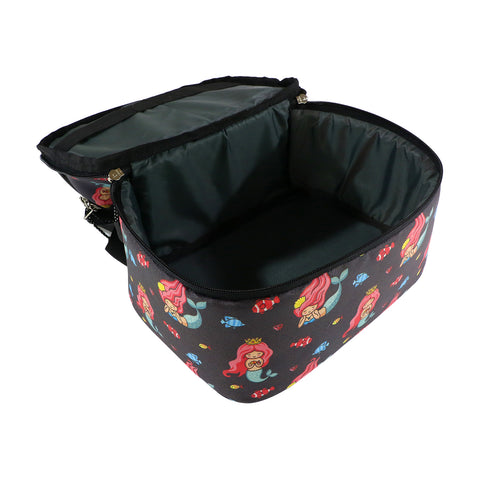Image of Smily Kiddos Double Decker Lunch Bag Merimaid Theme - Violet LxWxH :25.5 X 17 X 20 CM