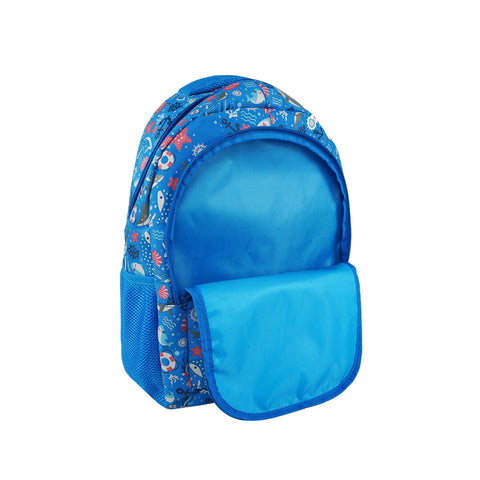 Image of Baby Shark Backpack (16L) | Lightweight & Durable Kid's School Bag | Spacious, Comfortable & Trendy Bag - Blue