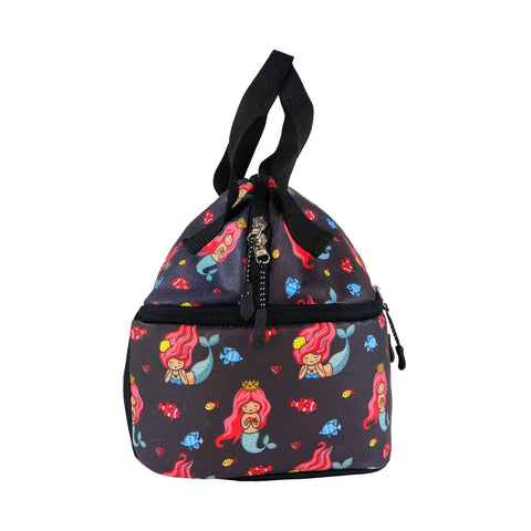 Image of Smily Kiddos Double Decker Lunch Bag Merimaid Theme - Violet LxWxH :25.5 X 17 X 20 CM