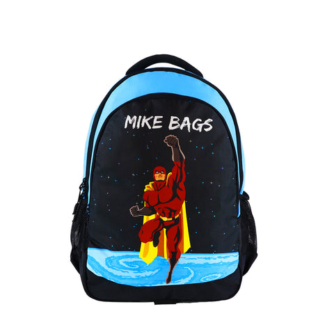 Image of Mike Junior Backpack Super Hero Theme - Blue