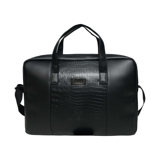 Mike Noir Metro Messenger Bag - Black Front View