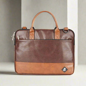 Mike Executive File Bag- Brown & Tan