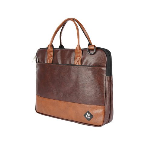 Image of Mike Executive File Bag- Brown & Tan