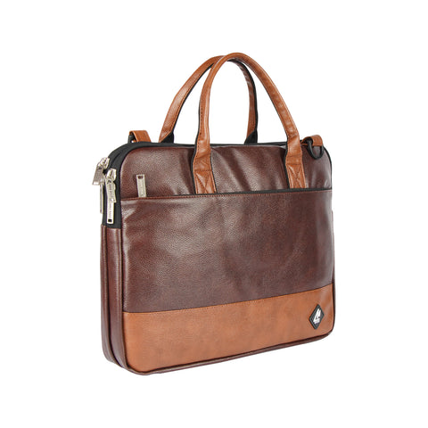 Image of Mike Executive File Bag- Brown & Tan