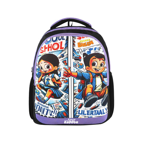 Image of Smily Kiddos - Licensed Chhota Bheem Preschool Backpack I - Purple