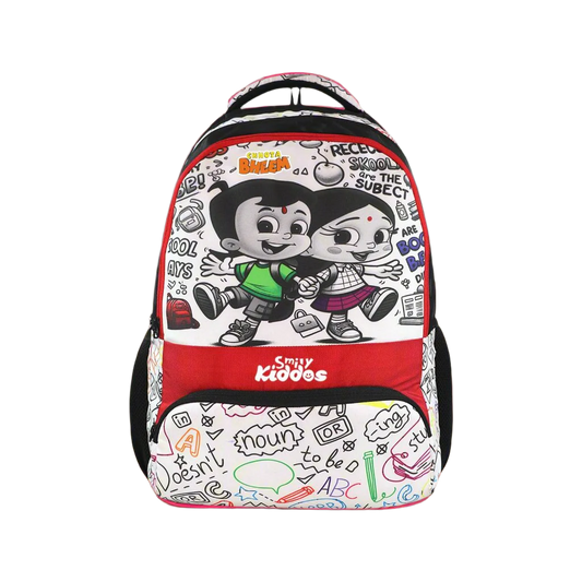 Smily Kiddos - Licensed Chhota Bheem Junior Backpack Too Cool IV -Red & Black