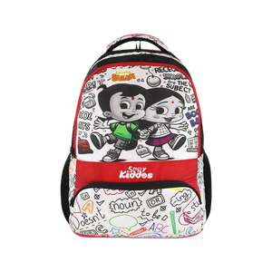 Smily Kiddos - Licensed Chhota Bheem Junior Backpack Too Cool IV -Red & Black