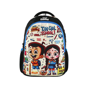 Smily Kiddos - Licensed Chhota Bheem Junior Backpack Too Cool III -Black & T Blue