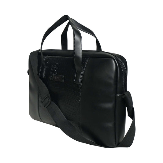 Mike Noir Metro Messenger Bag - Black Side view