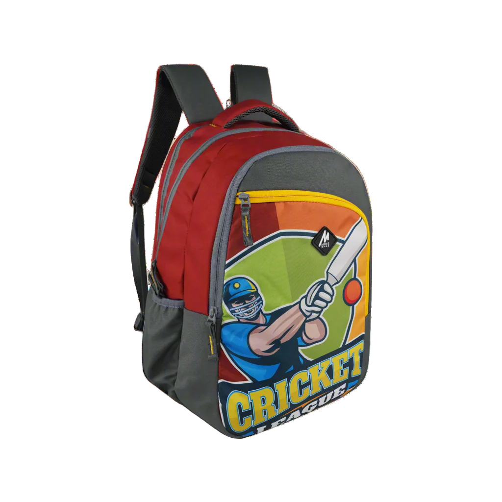 Mike Spark School Backpack - Cricket Theme