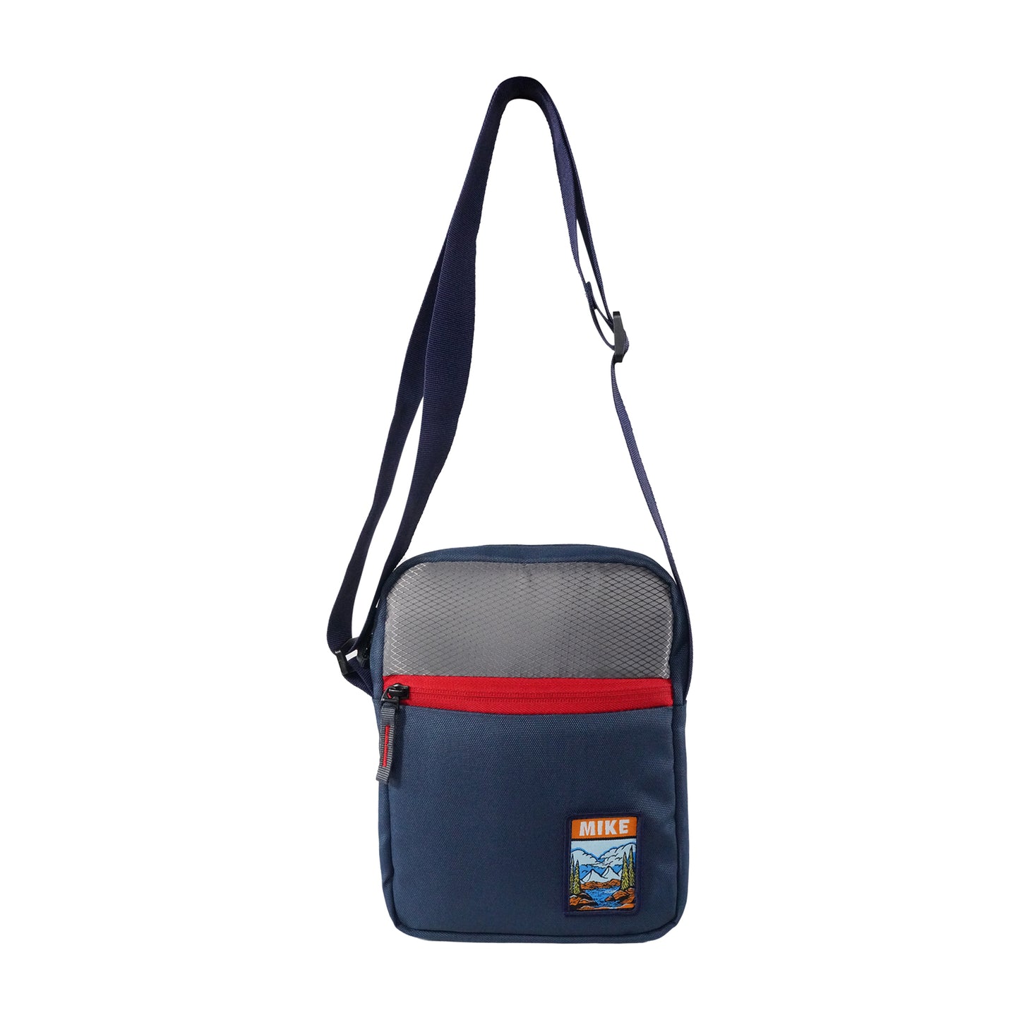 Mike Spectrum Sling Bag- Navy Blue & Grey