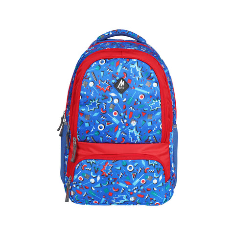 Image of Mike Laren Laptop Backpack- Teal Blue & Red