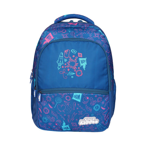 Image of Smily Kiddos Coco Backpack Blue | Stylish & Lightweight School Bag for Kids (16x12x9)