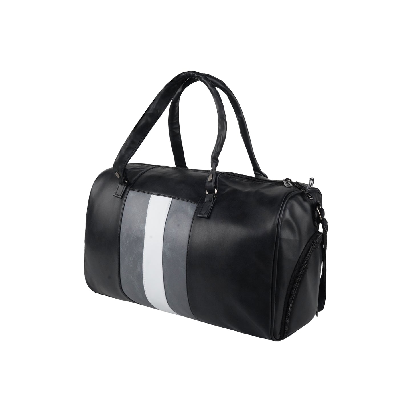 Mike Duffle Bag with Shoe Compartment - Black