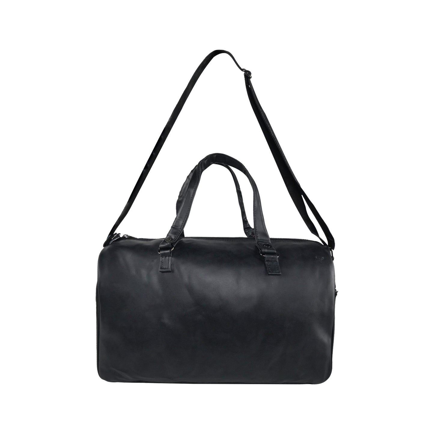 Mike Duffle Bag with Shoe Compartment - Black