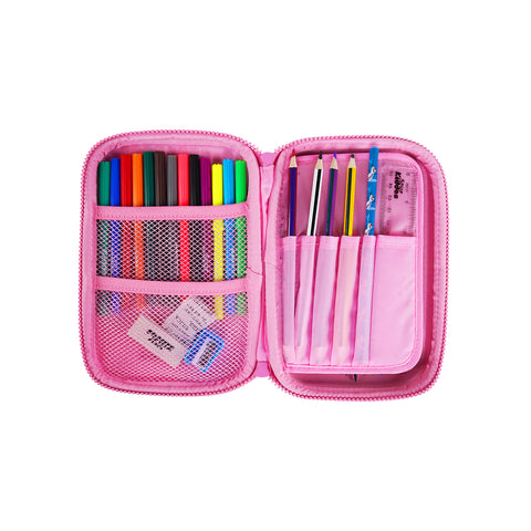 Image of Sky Unicorn Pencil Case V3 | Durable Hardtop Stationery Organizer | Single Compartment, Trendy & Spacious Pink