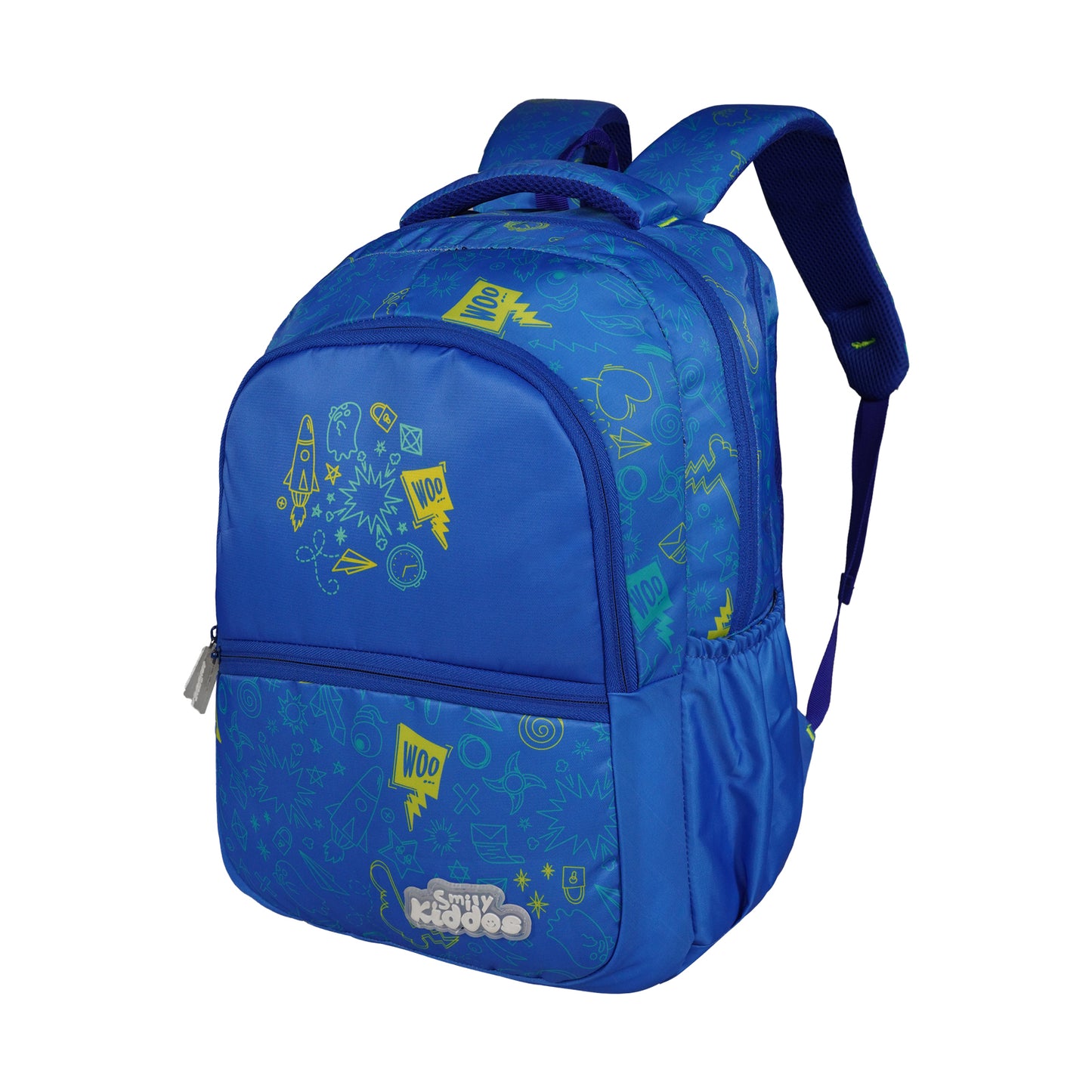 Smily Kiddos Coco Backpack Royal Blue | Stylish & Lightweight School Bag for Kids (16x12x9) (Copy)