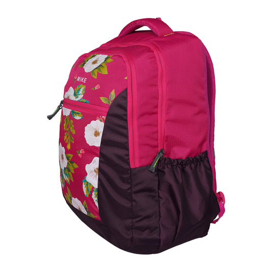 Mike Flora Backpack - Pink | 48L School Bag with Rain Cover
