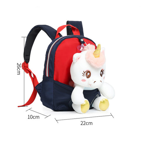 Image of Smily kiddos Unicorn Plush toy Backpack - Red