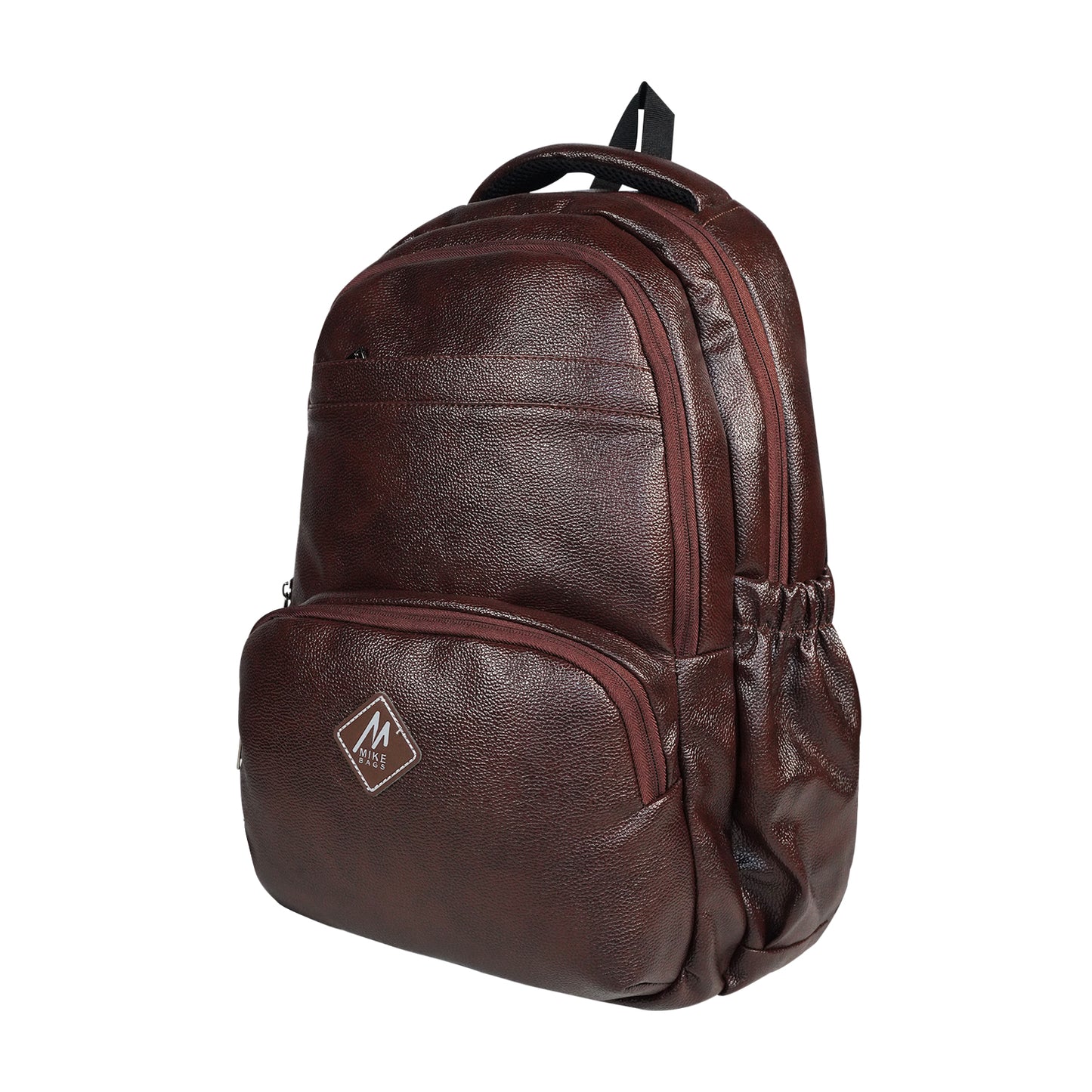 Mike Ember Leather Laptop Backpack - Brown