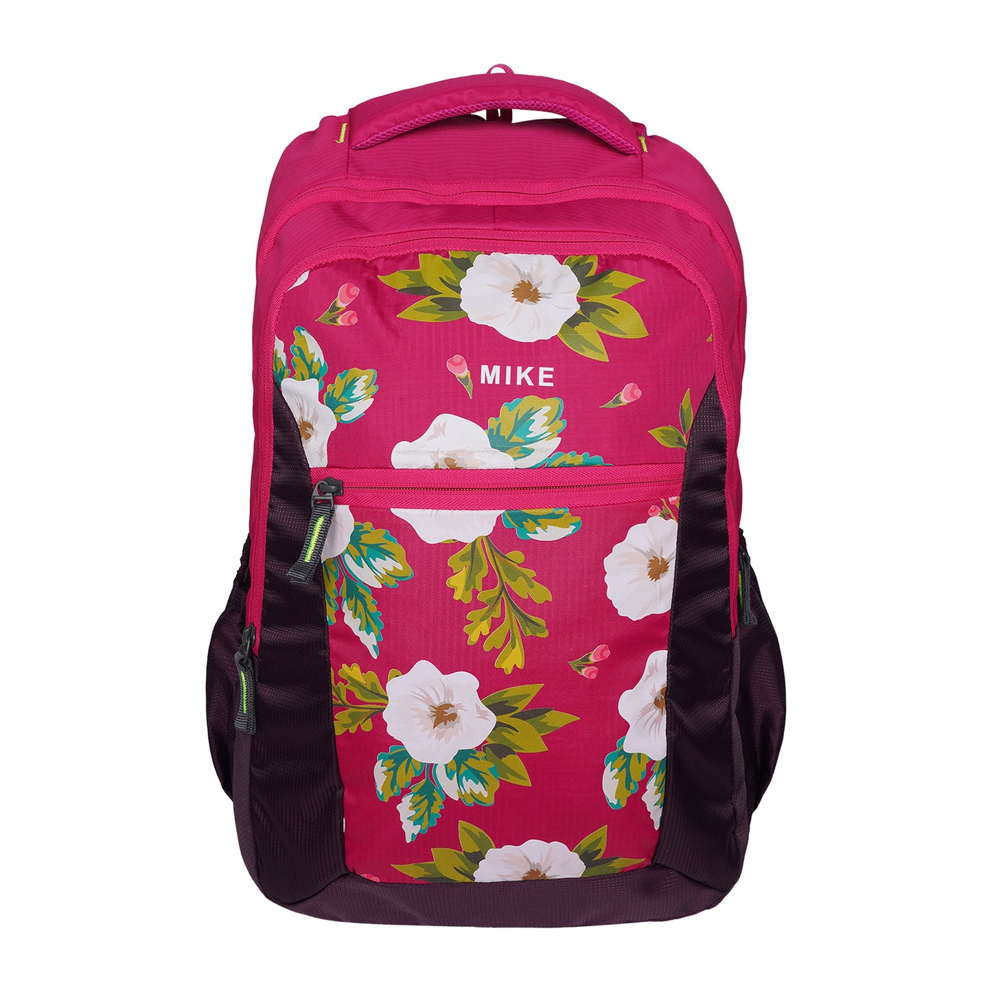 Mike Flora Backpack - Pink | 48L School Bag with Rain Cover