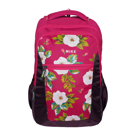 Mike Flora Backpack - Pink | 48L School Bag with Rain Cover