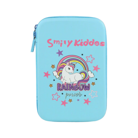 Image of Smily Kiddos Single Compartment Eva Pencil Unicorn Power- Light Blue