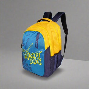 Mike 36L Junior Champion Backpack Cricket Theme - Yellow