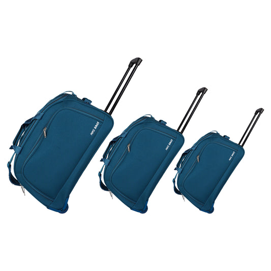 Mike Oxford Lite Duffle Trolley Bag Set of 3 - Teal Green