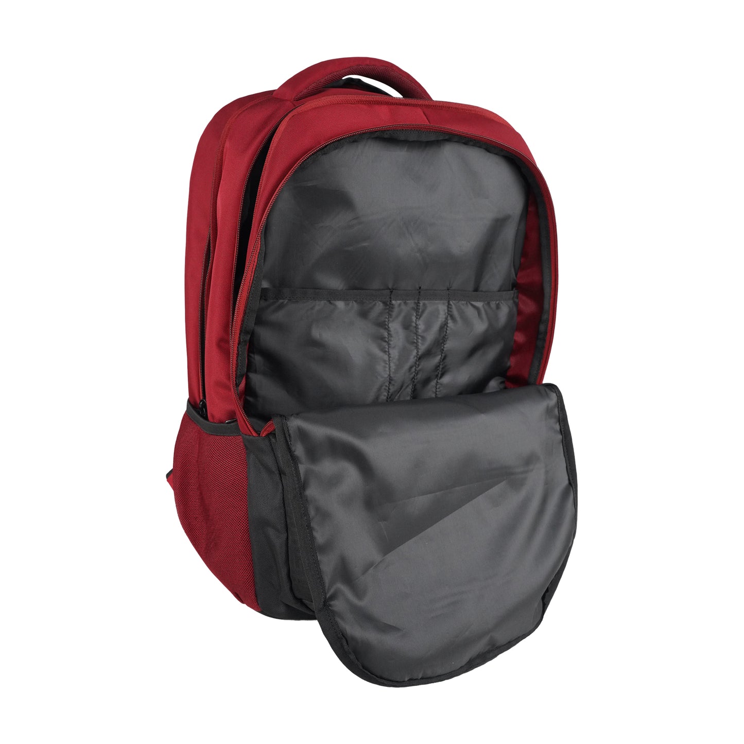 Mike Carryo Laptop Backpack - Black & Maroon