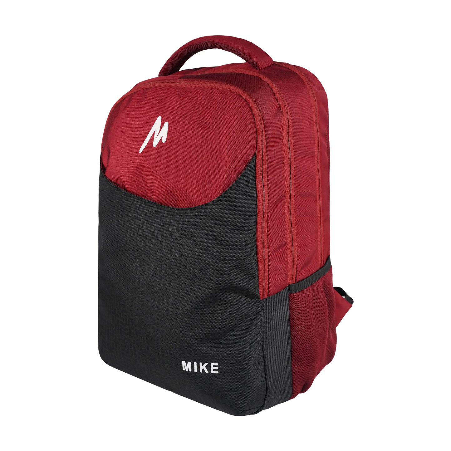 Mike Carryo Laptop Backpack - Black & Maroon