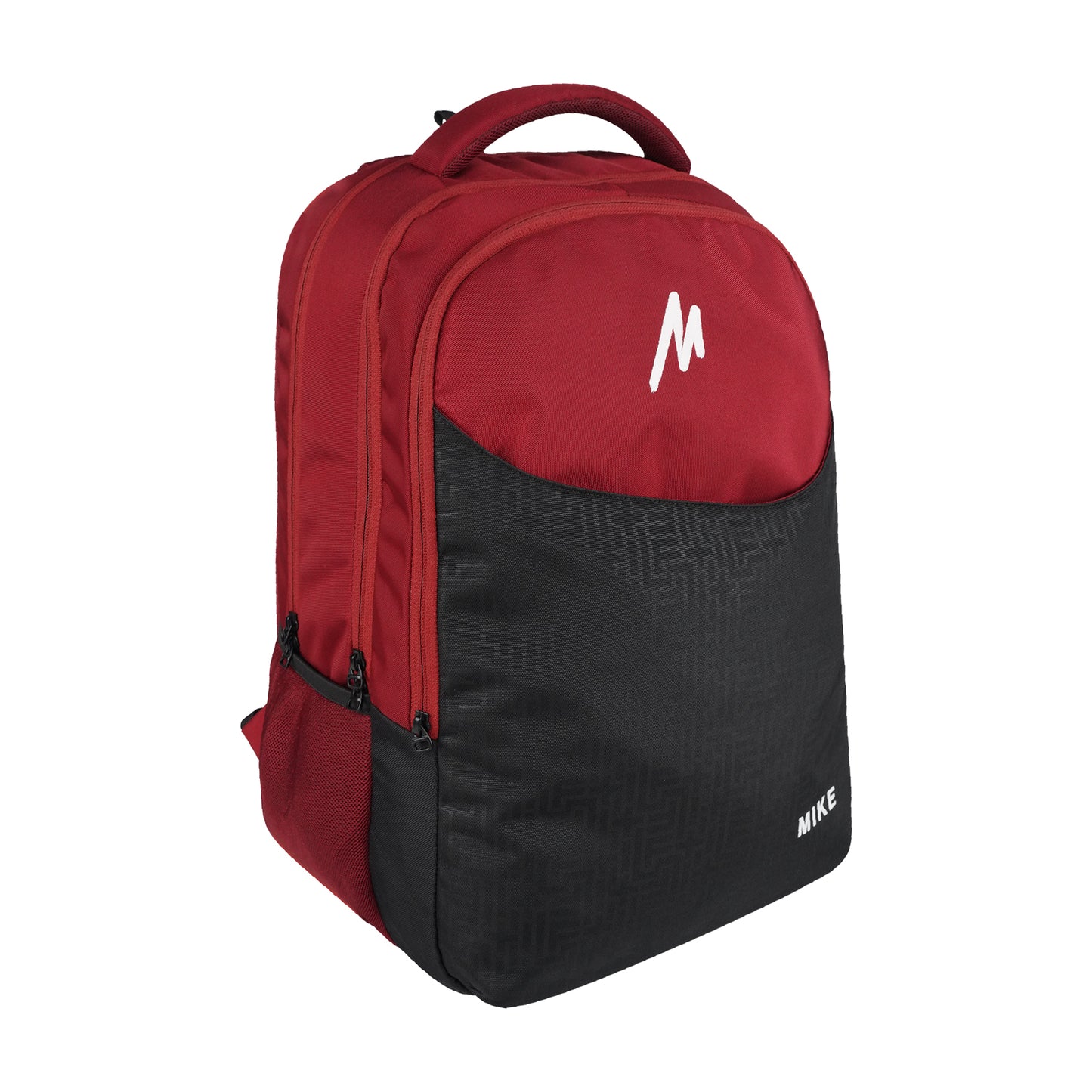 Mike Carryo Laptop Backpack - Black & Maroon