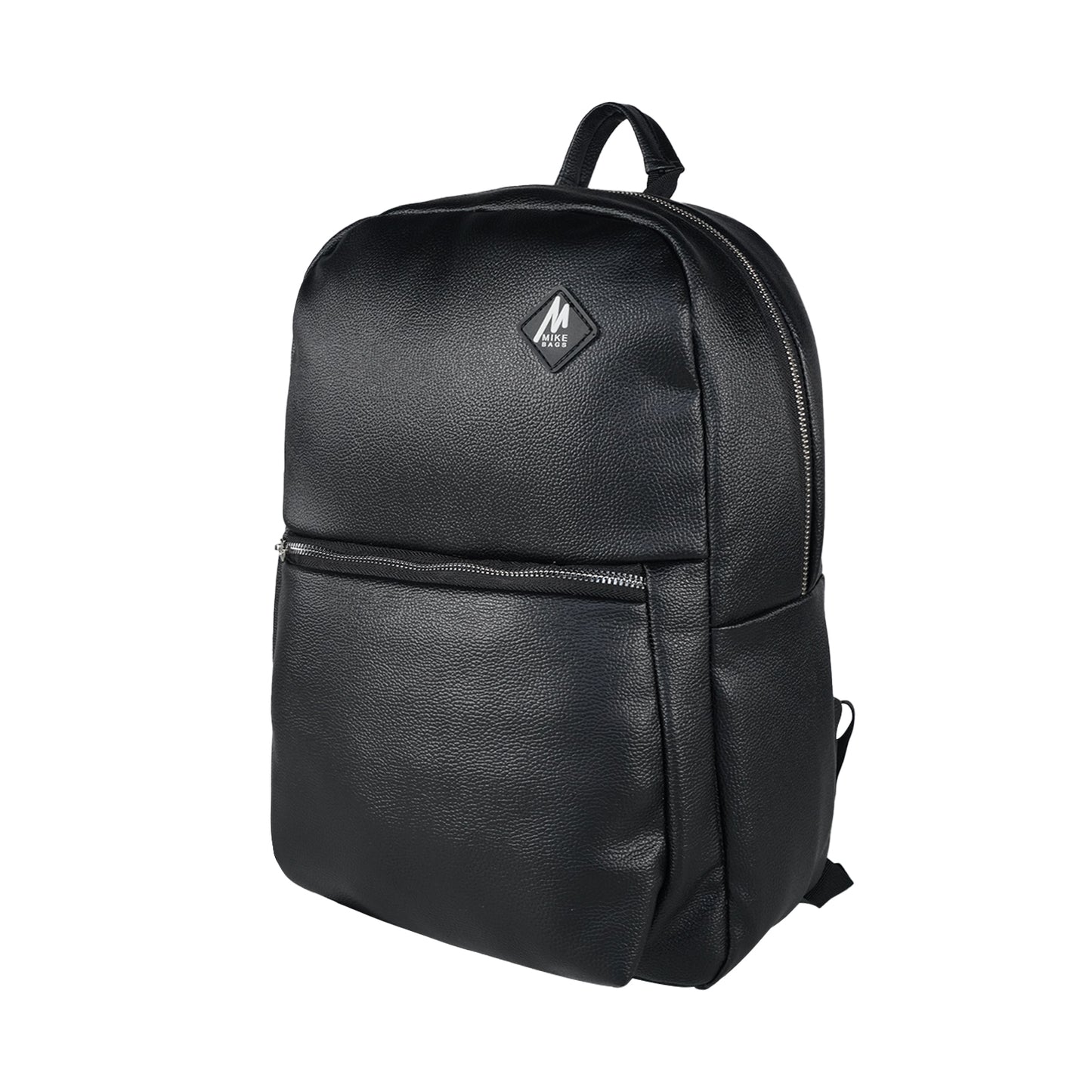 Mike Regent Leather Backpack - Black