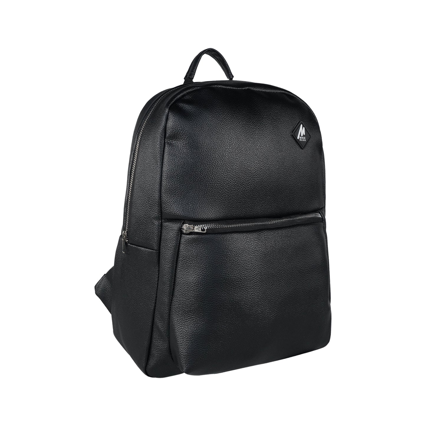 Mike Regent Leather Backpack - Black